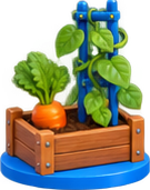 A miniature garden planter